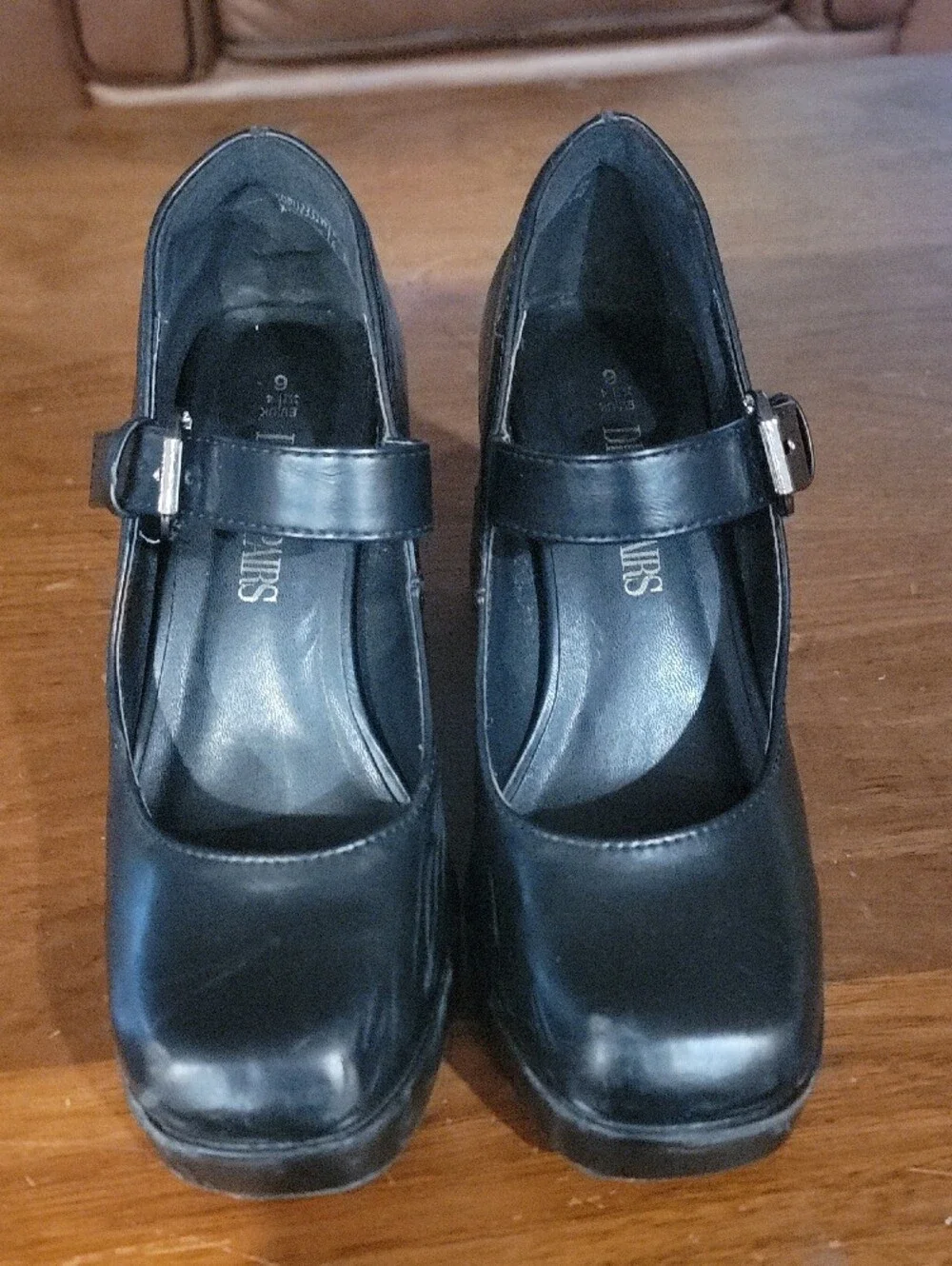 Dream Pairs Black Mary Jane Platform Block Heels - Picture 2 of 4